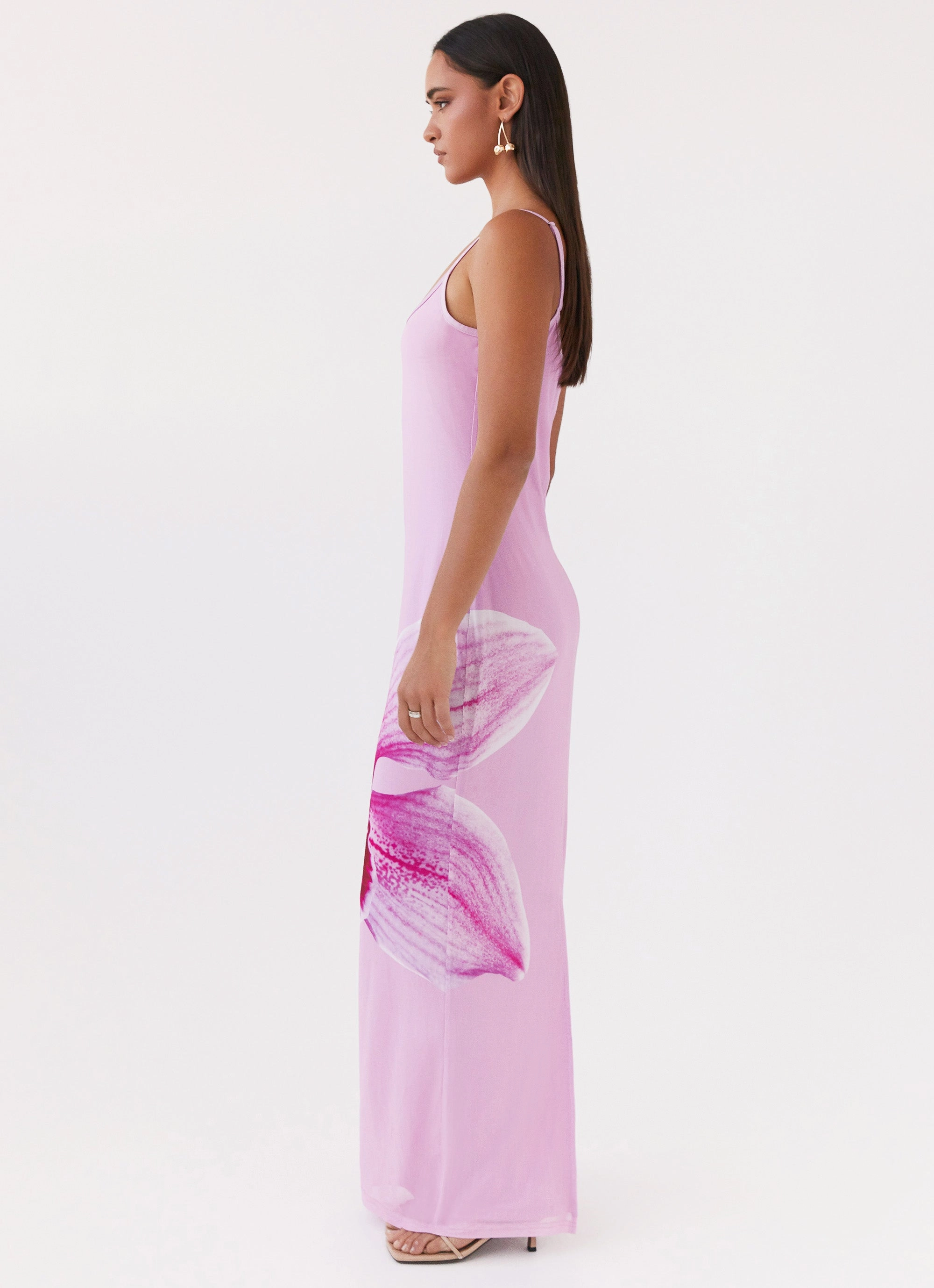 Graduation-Event Bad News Mesh Maxi Dress - Pink Magnolia