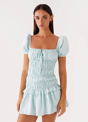 Fresh Look Formal Style Yolene Mini Dress - Green Gingham