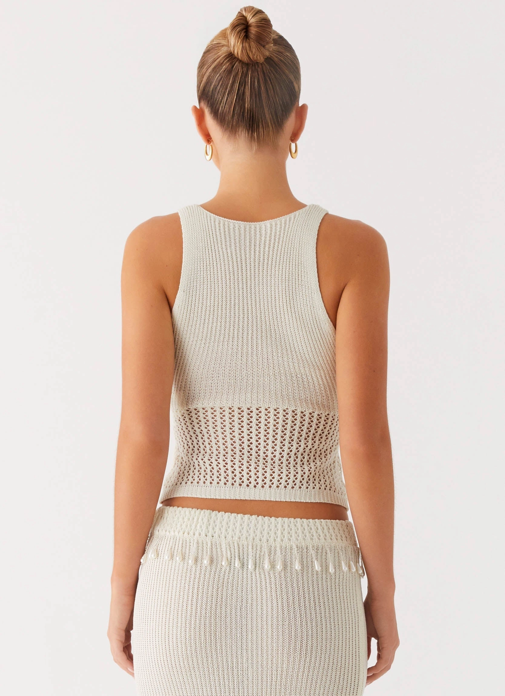Basilia Knit Top - Off White Everyday Wear Breezy Style