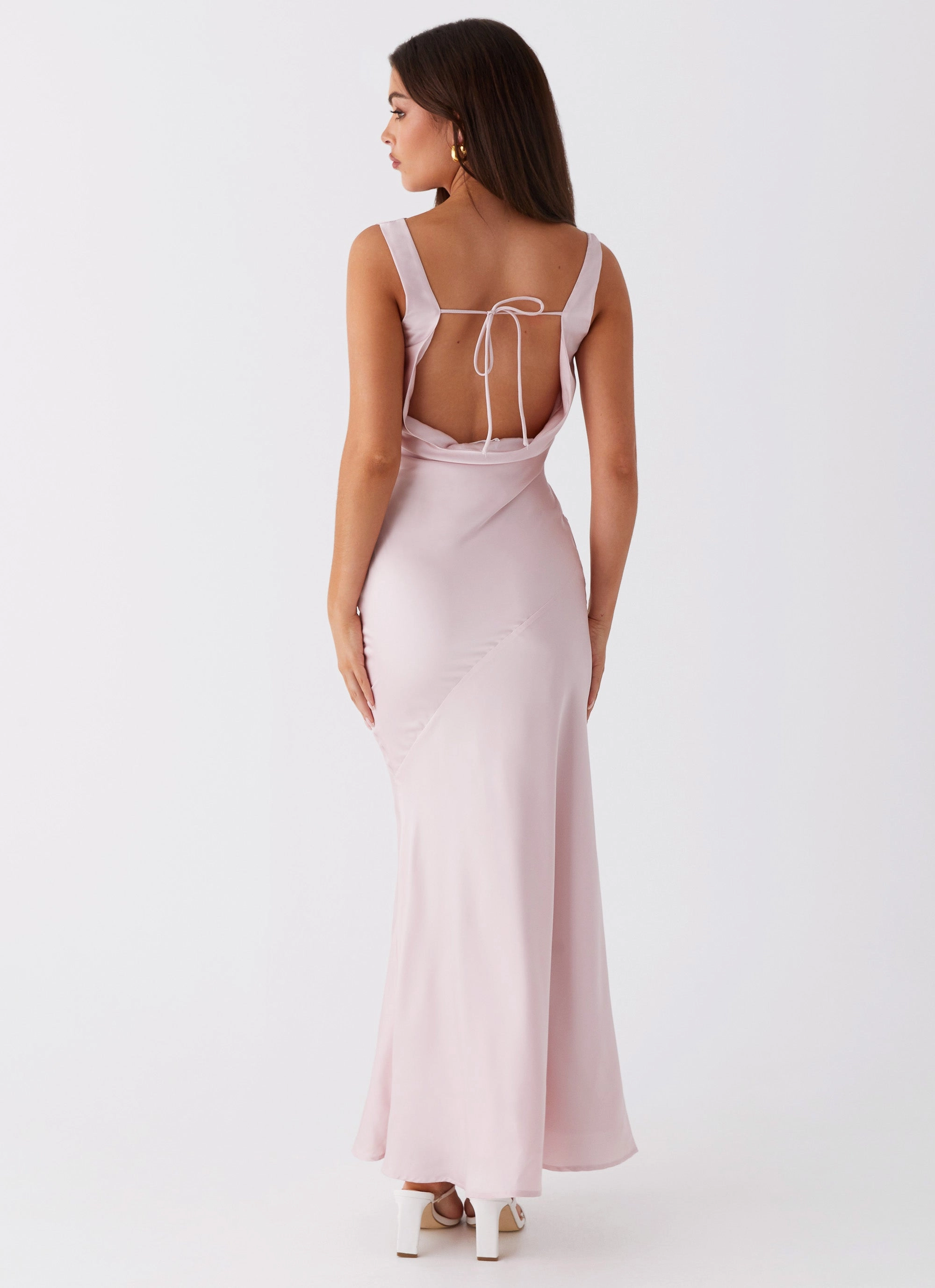 Be Mine Satin Maxi Dress - Mauve Pink Sporty Casual