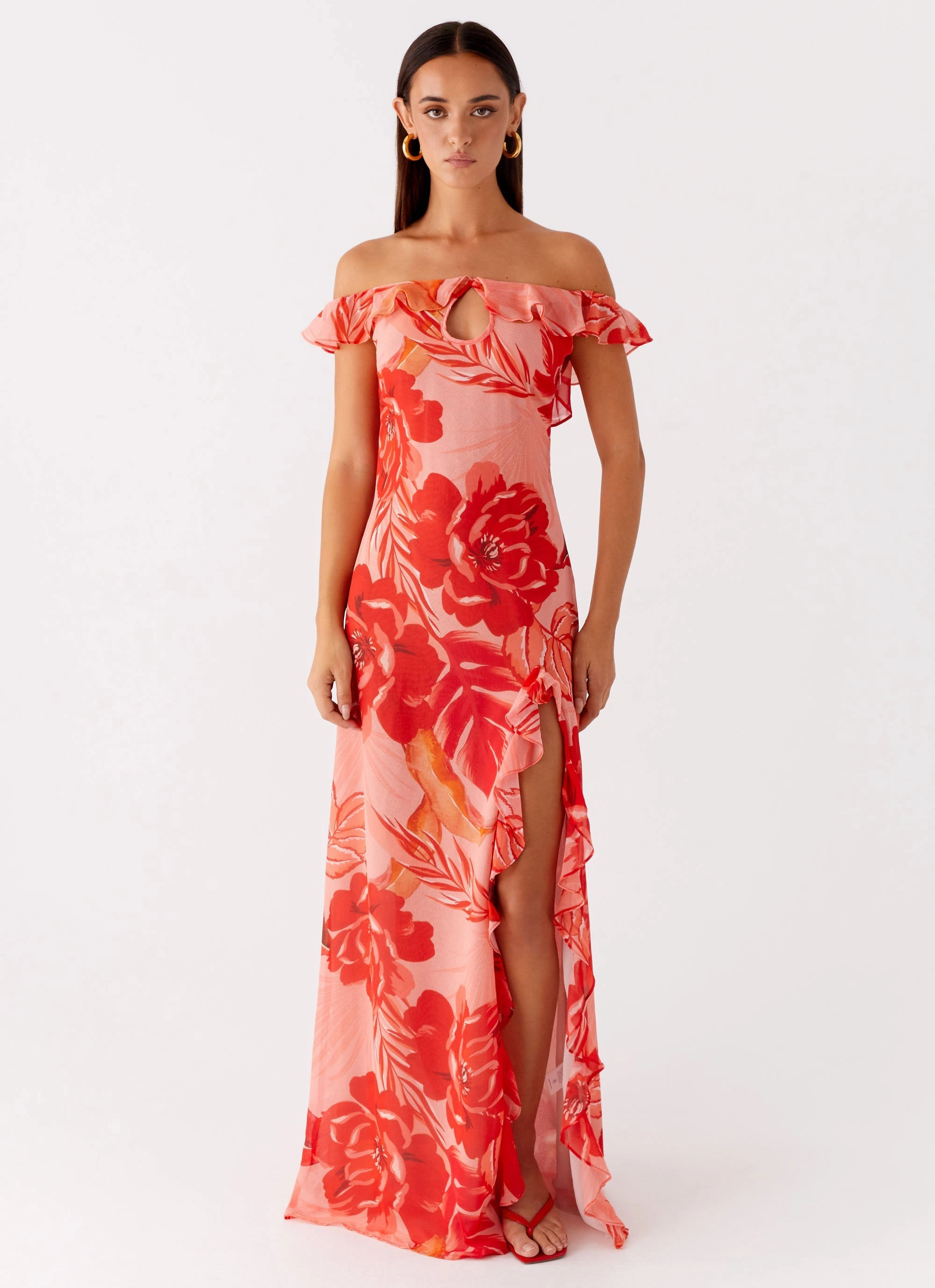Pure Shape Slender Look Cassiday Maxi Dress - Sicily Sunsets Print