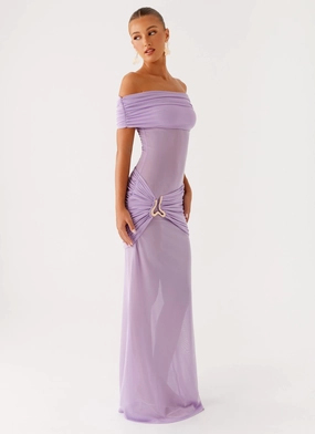 Autumn Jacket Benji Maxi Dress - Lilac