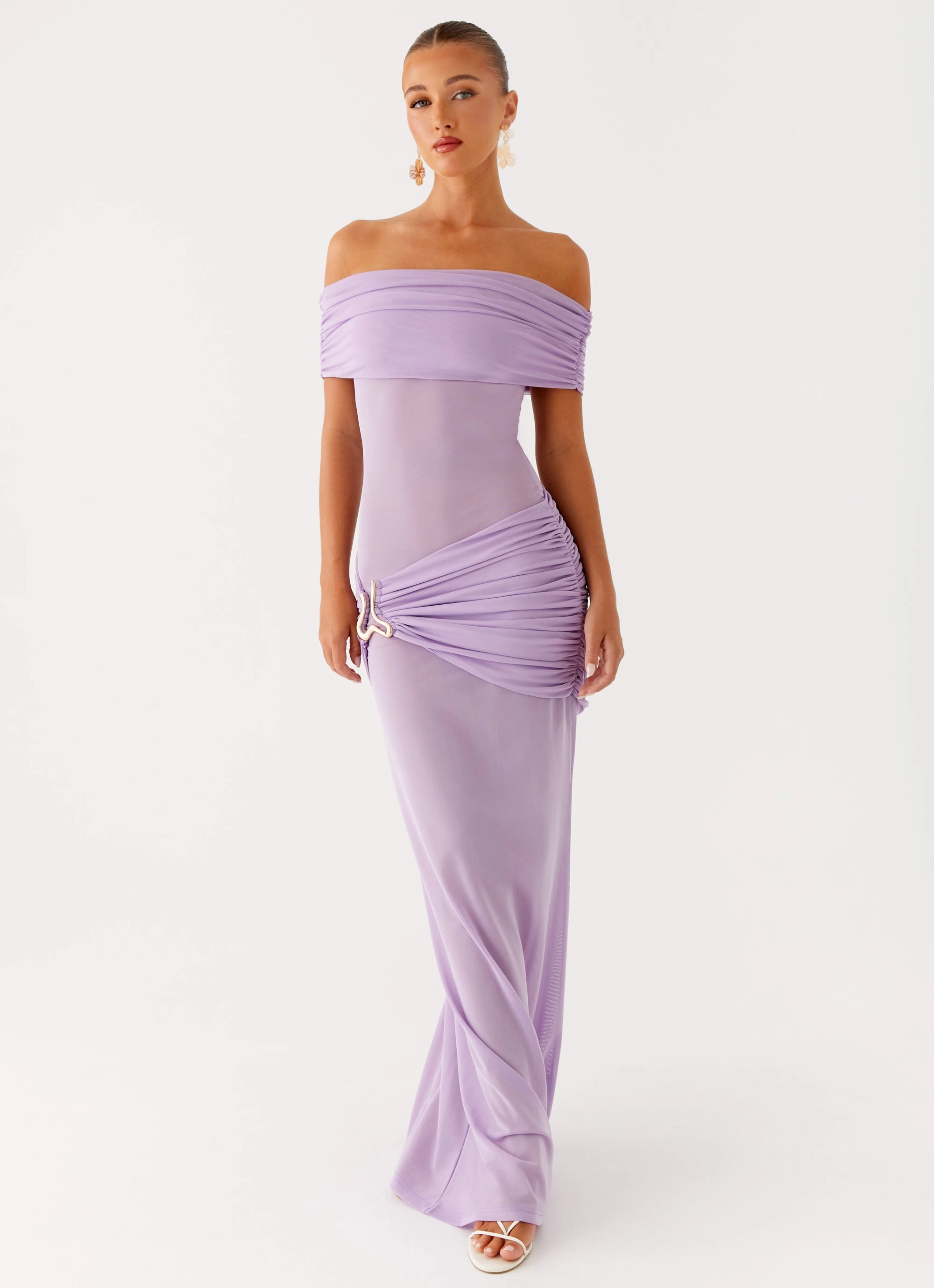 Sleek And Stylish Benji Maxi Dress - Lilac