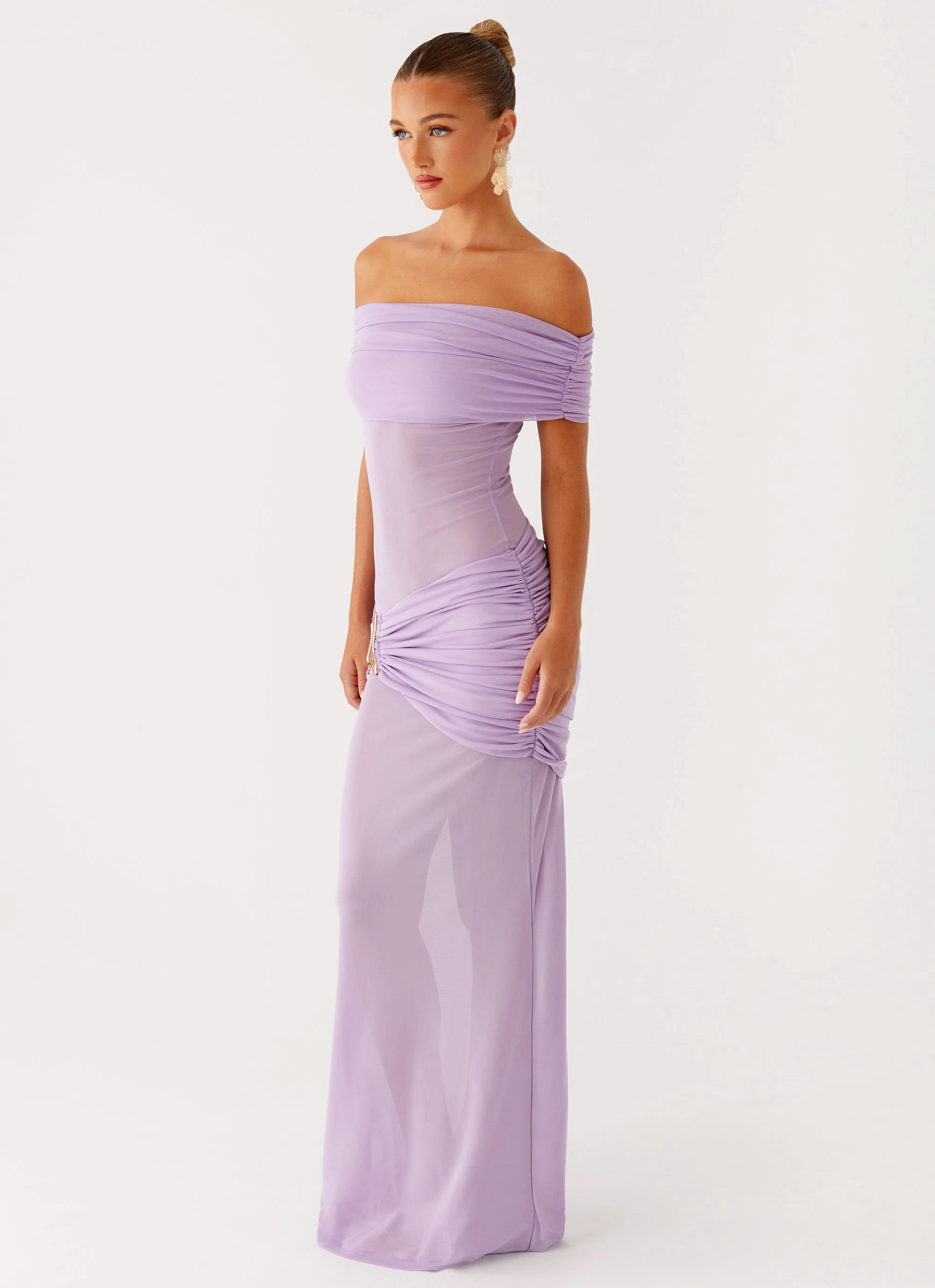 High Fashion Outerwear Benji Maxi Dress - Lilac
