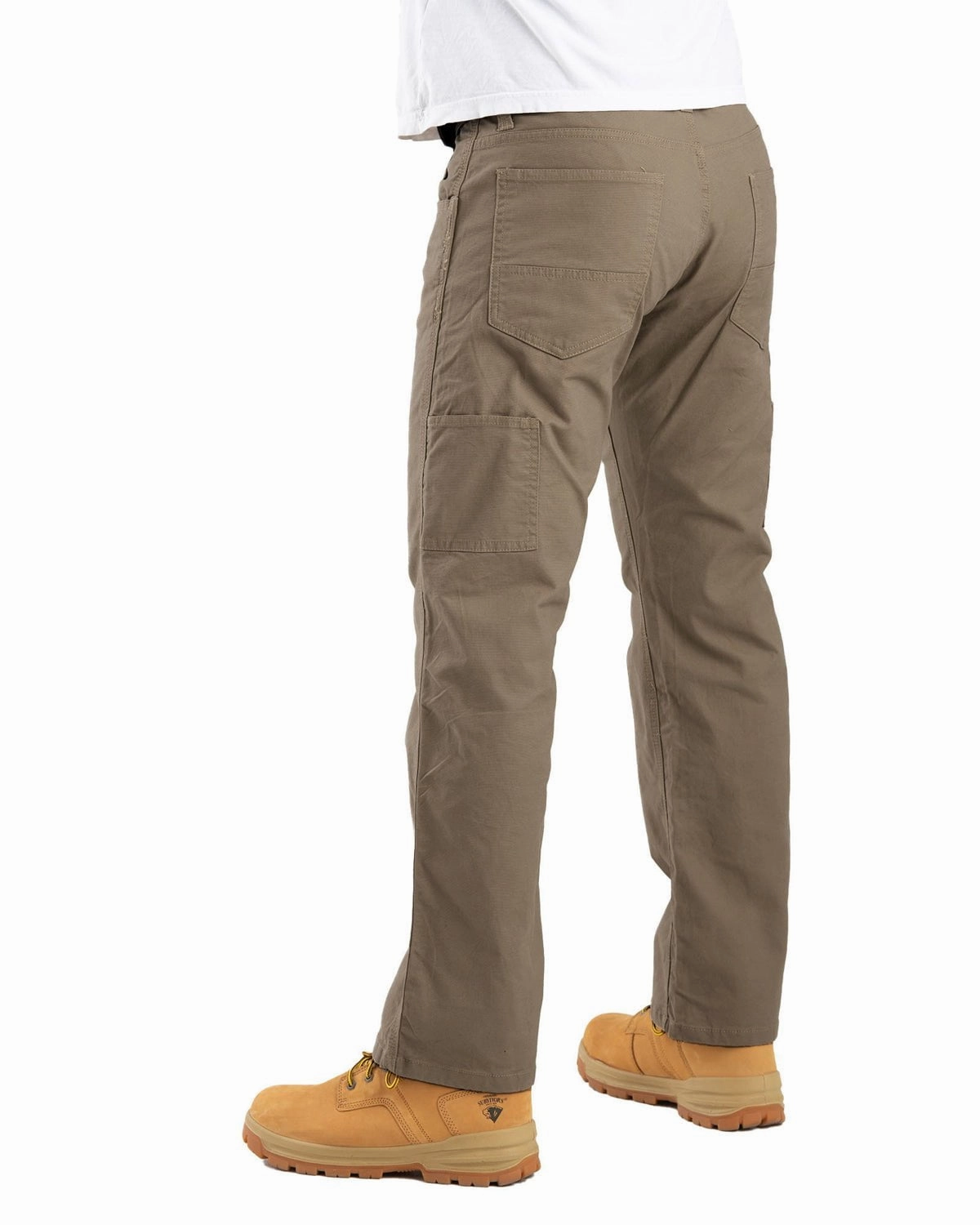 Eco Friendly Material Berne Apparel Mens Highland Flex Carpenter Timber Khaki Cotton Blend Work Pants