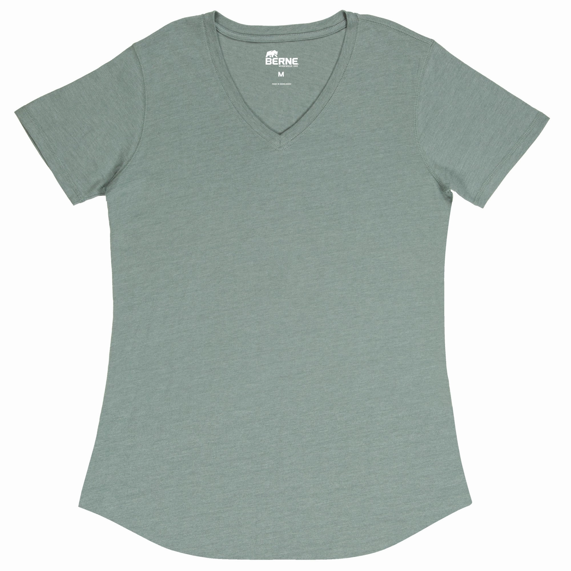 Berne Lead Cotton Blend Ladies Lightweight Performance V-Neck S/S Water Repellent Finish