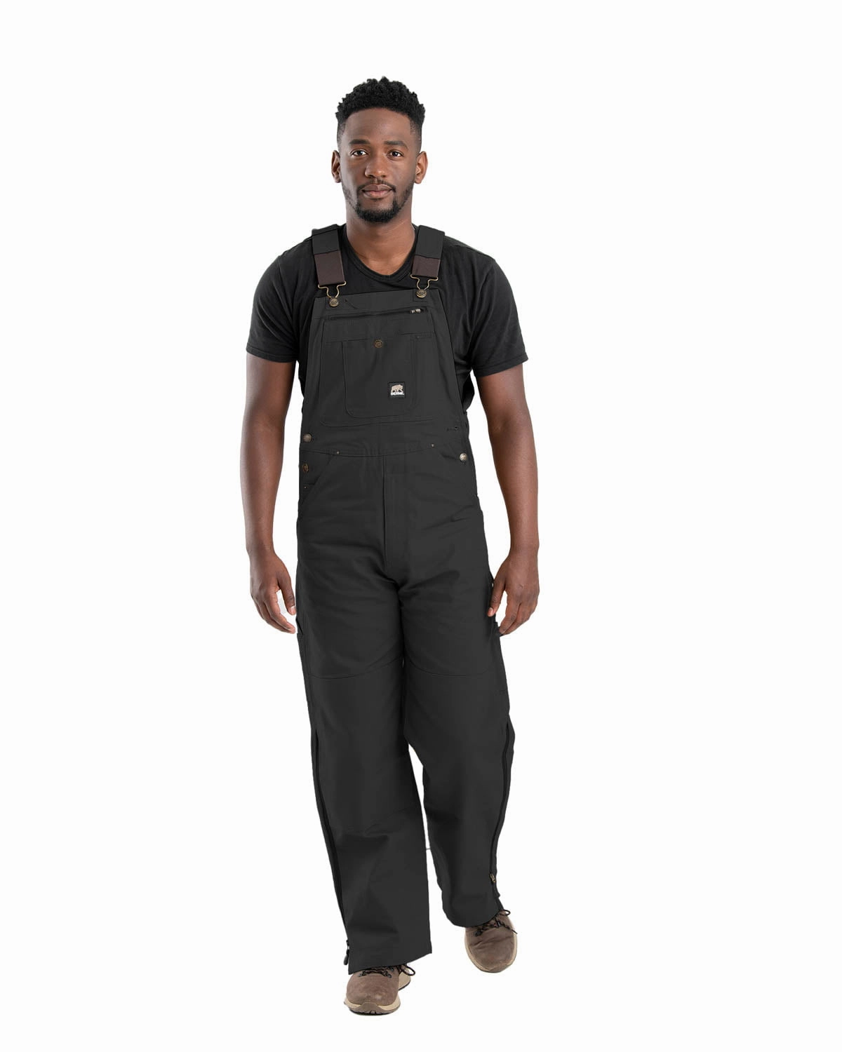Changeable Style Outdoor Adventure Wear Berne Mens Black 100% Cotton Unlined Duck Bib Overall