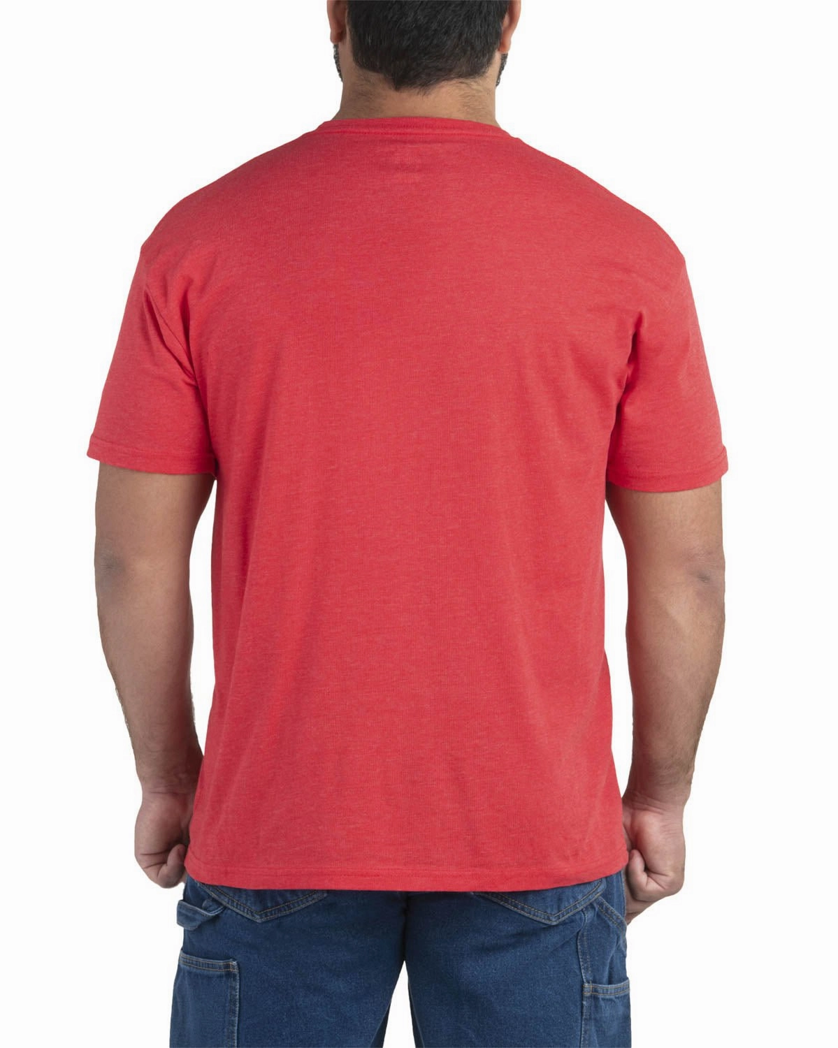 Berne Mens Deep Red Cotton Blend Script Tee S/S Recycled Polyester Thread