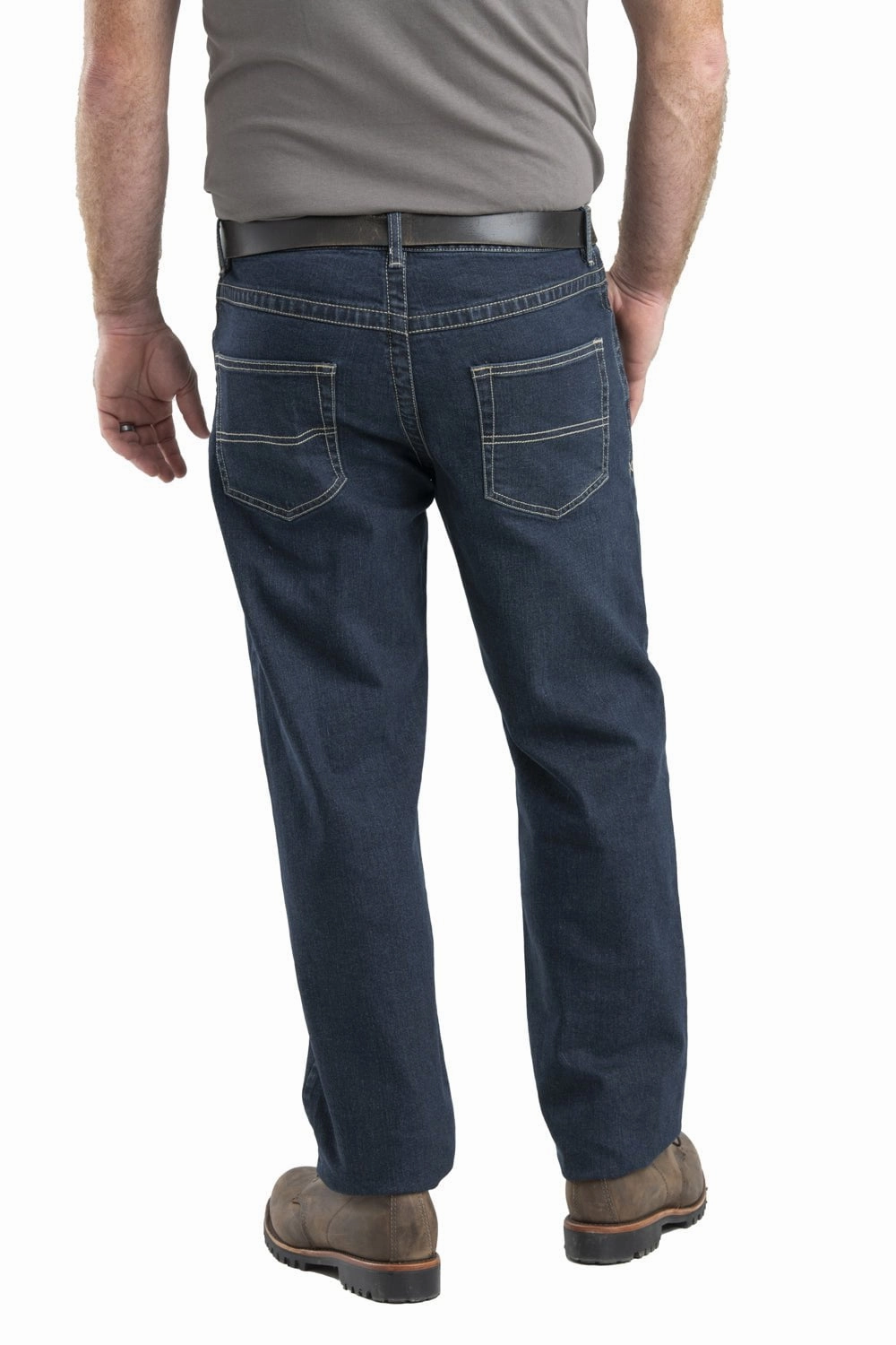 Berne Mens Granite Cotton Blend Highland Flex Bootcut Jeans Essential Basics Suitable Outfit