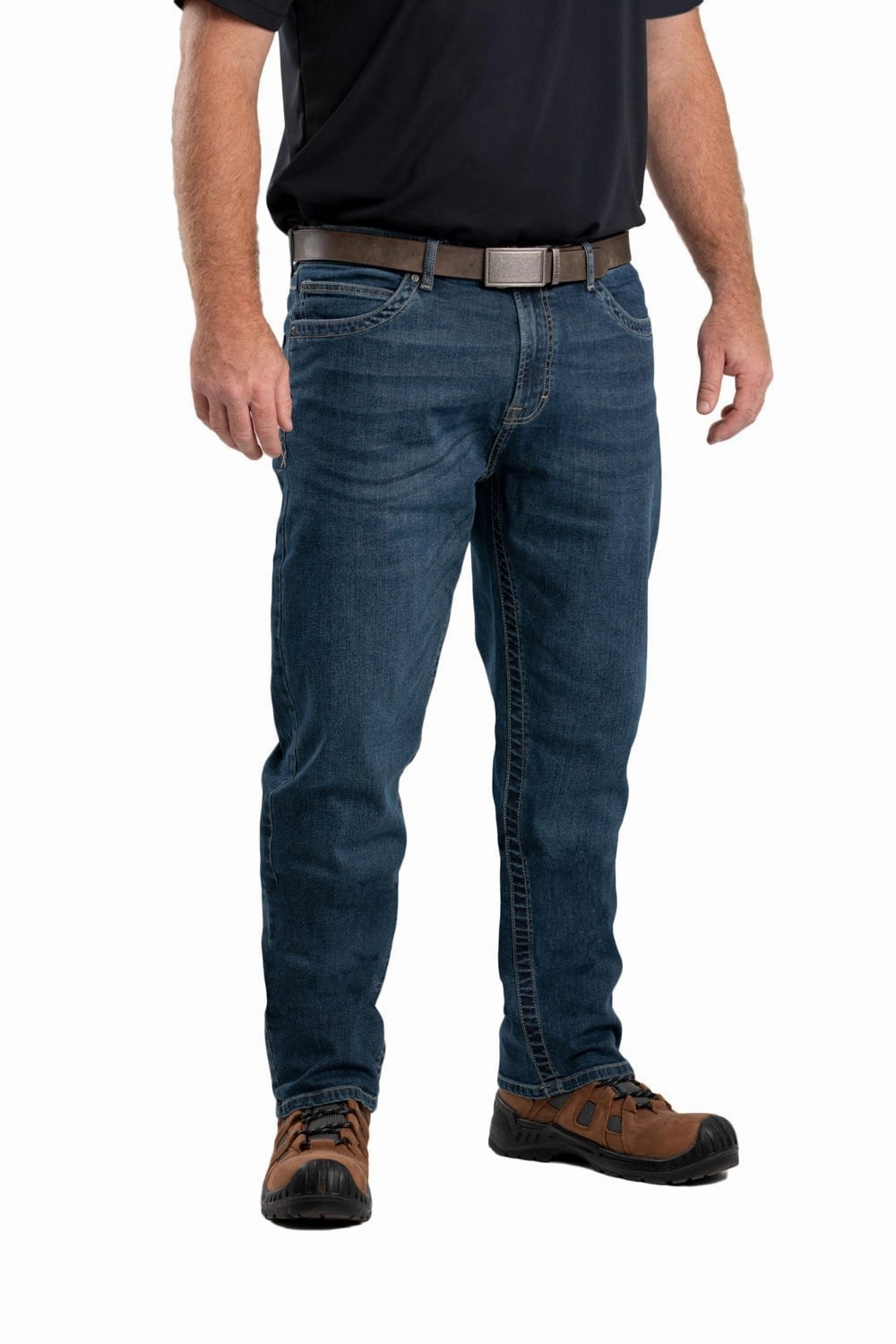 Berne Mens Granite Cotton Blend Highland Flex Regular Straight Leg Jeans 40X32 Weather Proof