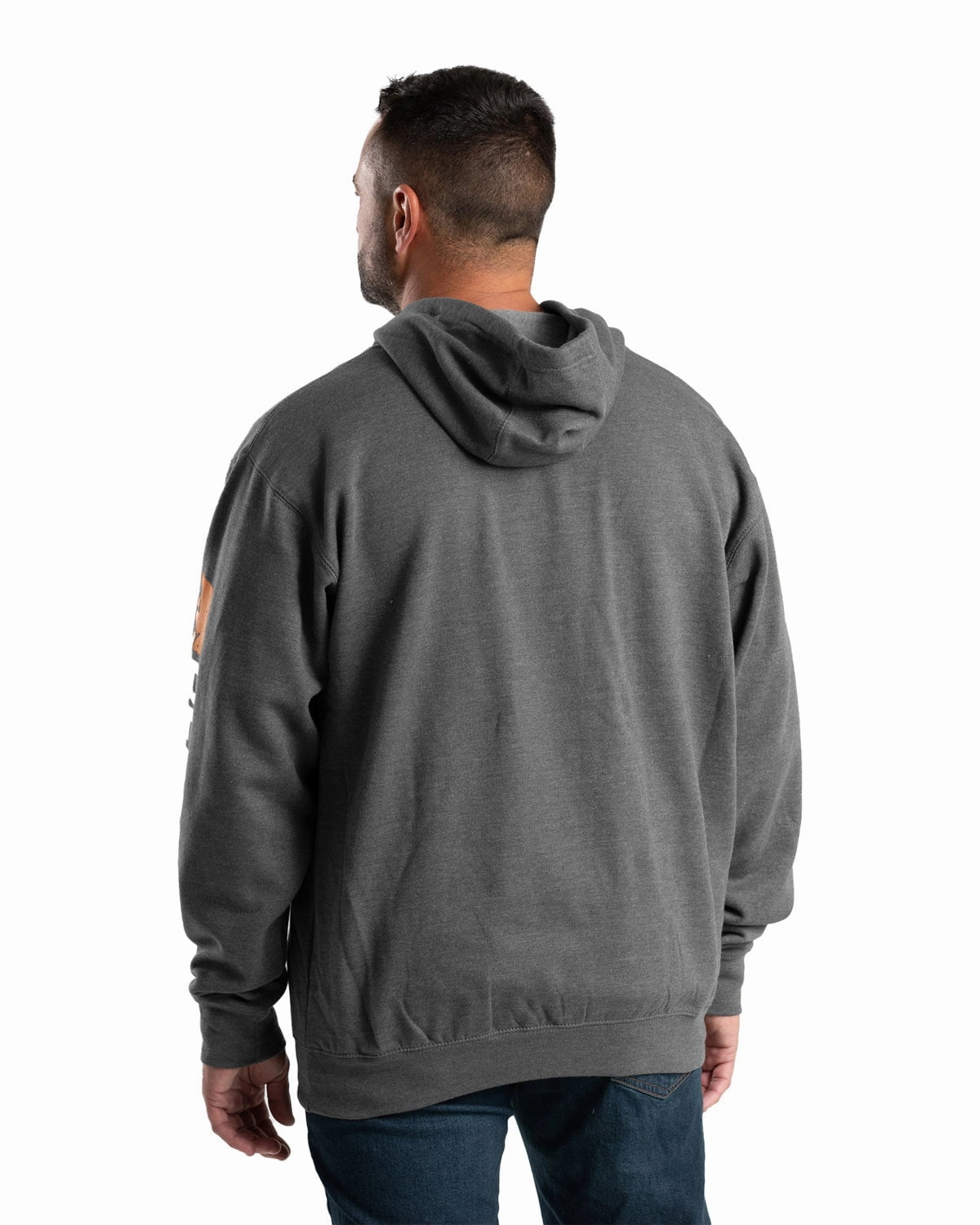 Reinforced Stress Points Berne Mens Graphite Cotton Blend Pullover Hooded Sweatshirt