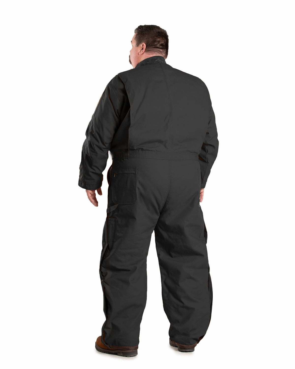 Berne Mens Heritage Duck Insulated Black 100% Cotton Work Coverall Universal Fit Framework All Weather Piece