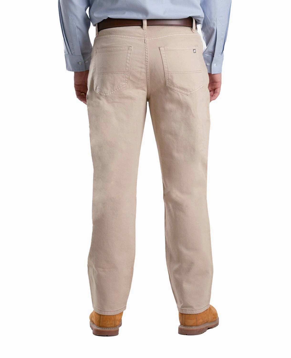 Berne Mens Highland Flex Regular Fit Straight Leg Sand Cotton Blend Jeans Stretch Enhanced Mobility Spring Mood Bold Look