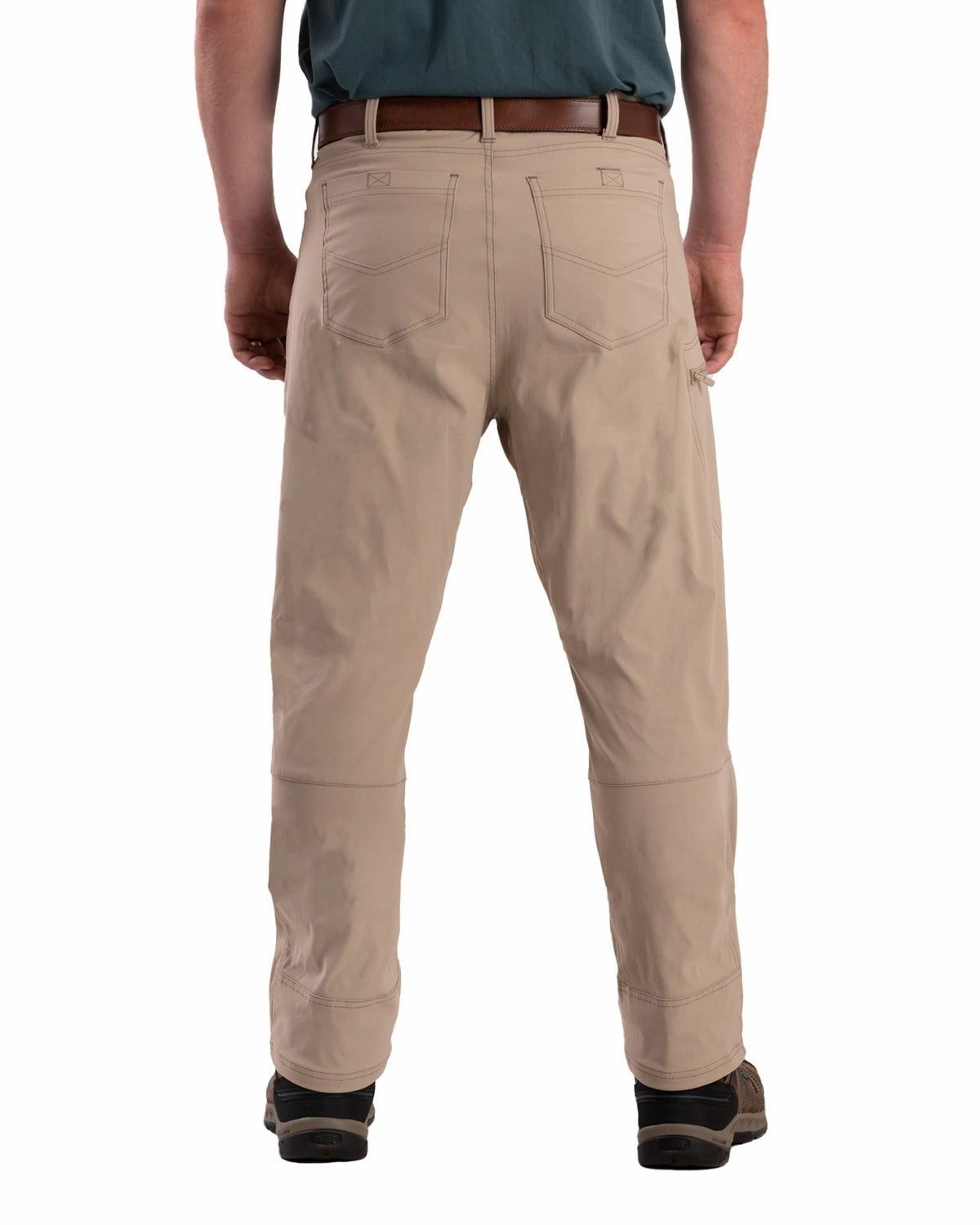 Berne Mens Lightweight Flex Pro Beige Nylon Blend Pants Smooth Finish