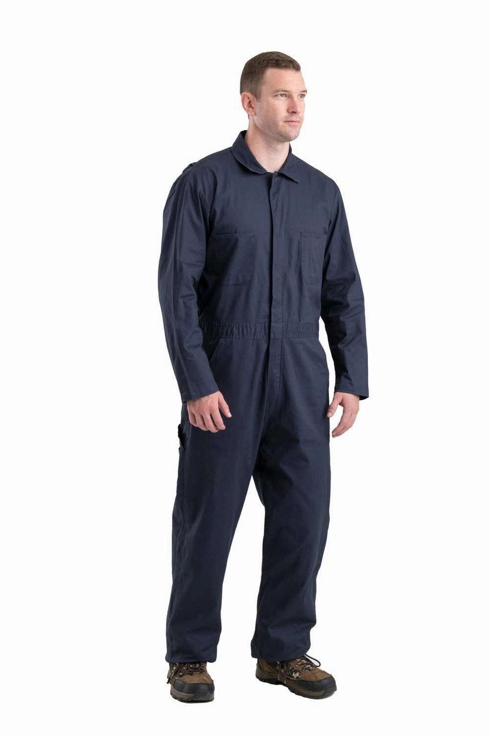 Versatile Fit Layer Weatherproof Zipper Tech Berne Mens Navy 100% Cotton Unlined Coverall