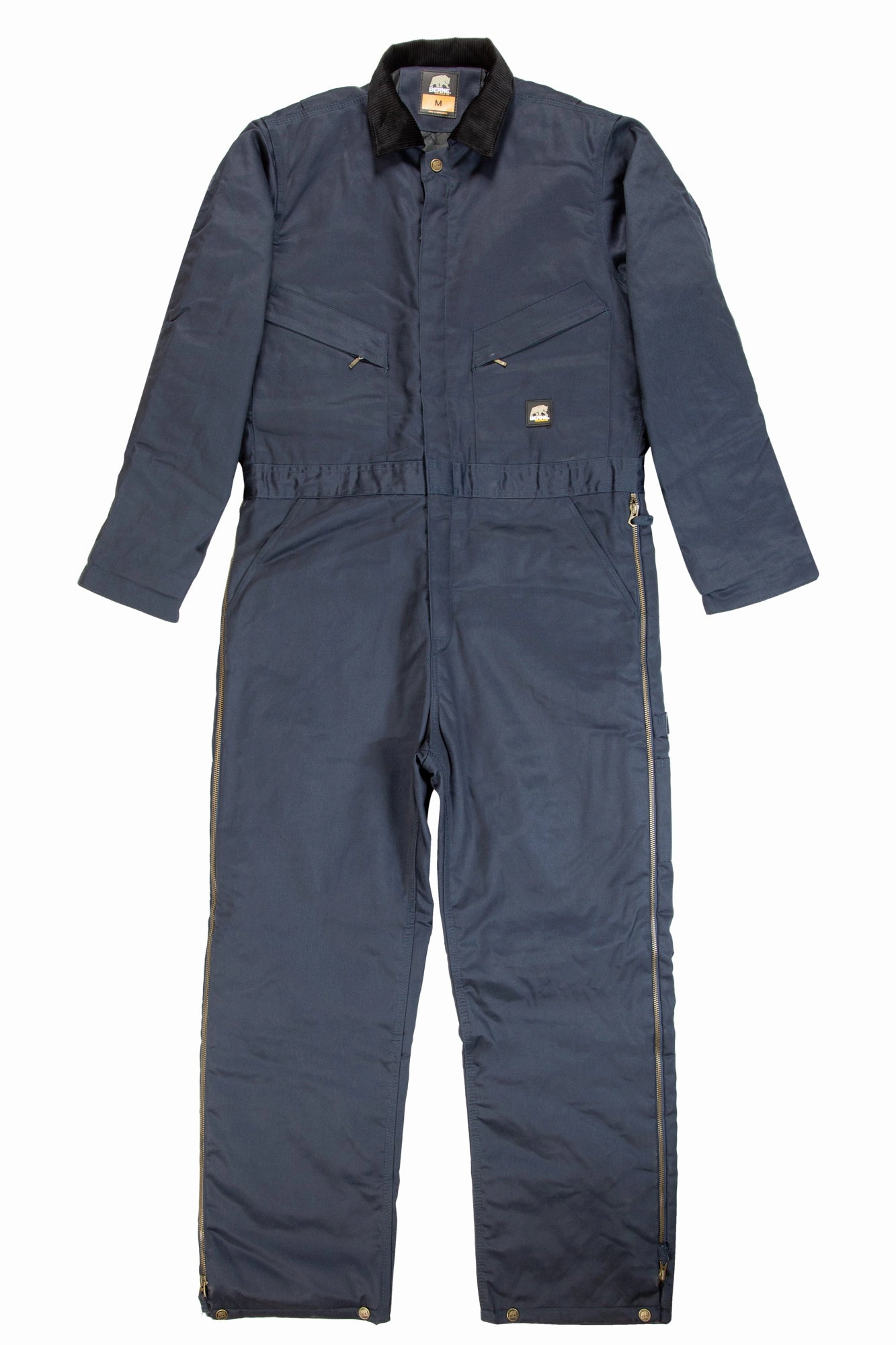 Versatile Layering Options Layer Piece Berne Mens Navy Cotton Blend Deluxe Insulated Coverall