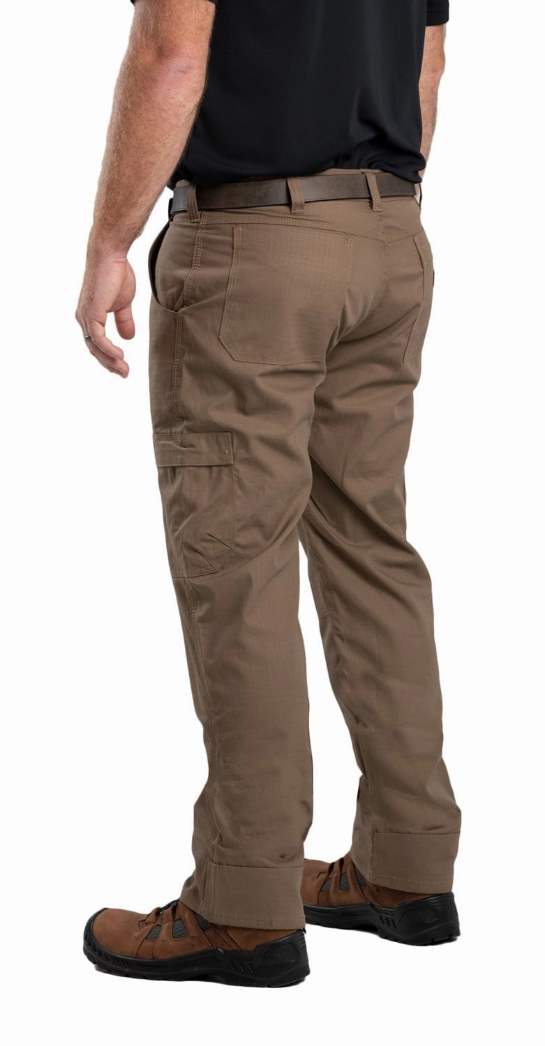 Berne Mens Putty 100% Nylon Flame Resistant Ripstop Cargo Pants Cozy and Relaxed Recycled Polyester Blend