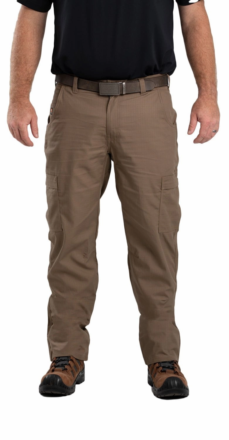 Reflective Trim Seamless Technology Berne Mens Putty 100% Nylon Flame Resistant Ripstop Cargo Pants
