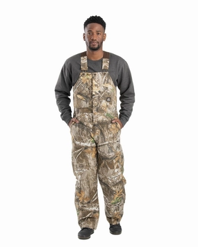 Stretch Material Berne Mens Realtree Edge 100% Cotton Deluxe Insulated Bib Overall
