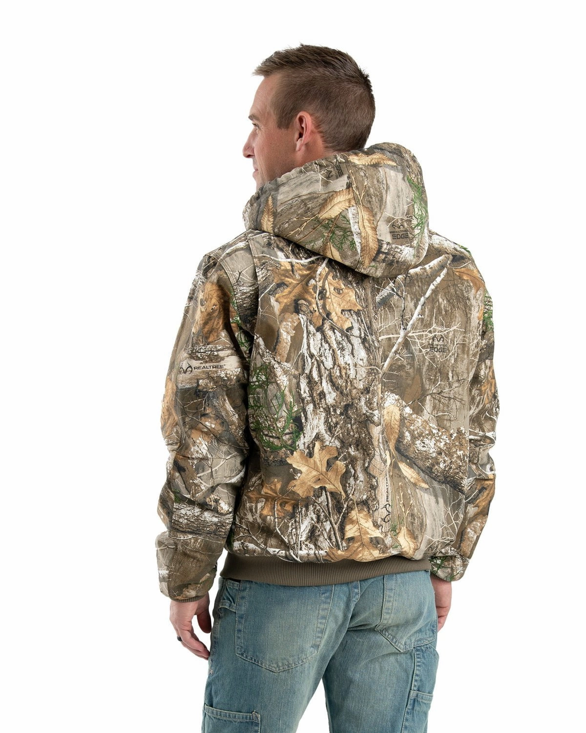 Berne Mens Realtree Edge 100% Cotton Hooded Jacket Smooth Finish