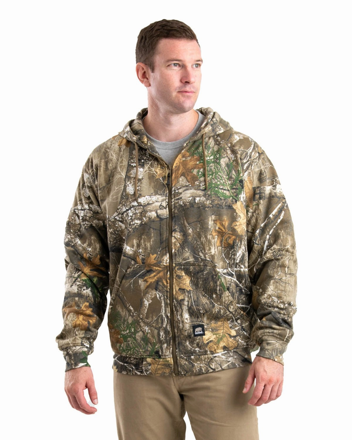 Non Irritating Seams High-Quality Material Berne Mens Realtree Edge Cotton Blend Hooded Sweatshirt