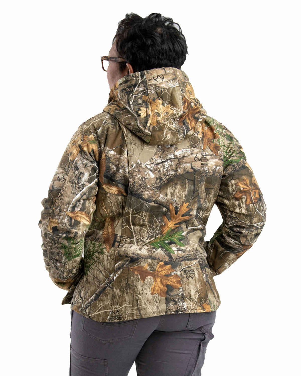 Berne Realtree Edge 100% Cotton Ladies Hooded Coat Sherpa Eco Nice Relaxed Fit Structure