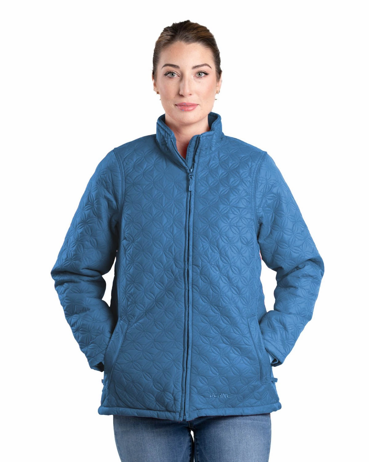 Shawl Lapel MeshLinedVents Berne Riptide Nylon Ladies Trek Jacket