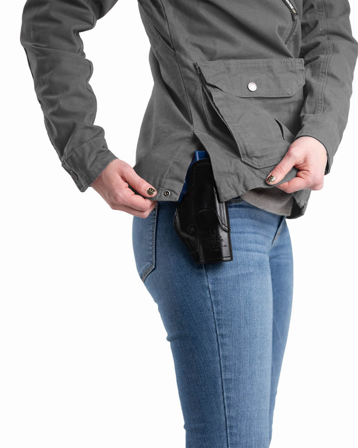 Berne Titanium 100% Cotton Ladies Sierra One One Jacket Non Chafing Neckline