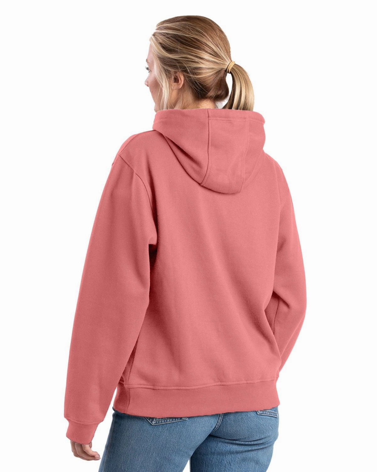 Practical Cold Piece Berne Womens Heritage Zippered Pocket Pink Plume Cotton Blend Hoodie