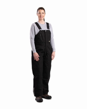 Adjustable Belt Berne Womens Icecap Insulated Black 100% Nylon Bib Overall