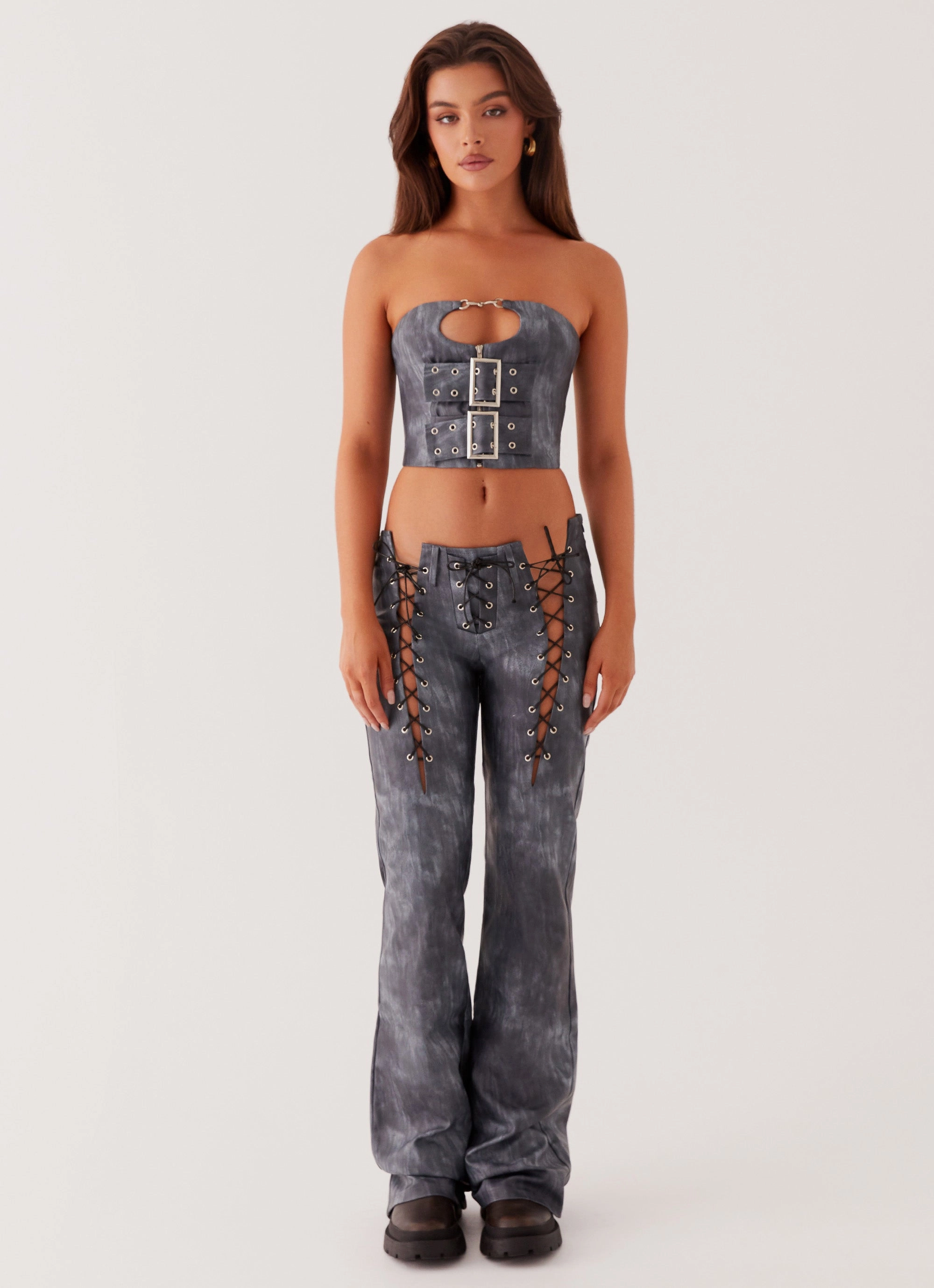 Better When I'm Dancing Belt Top - Graphite EcoFriendly Dye UltraSoft Blend