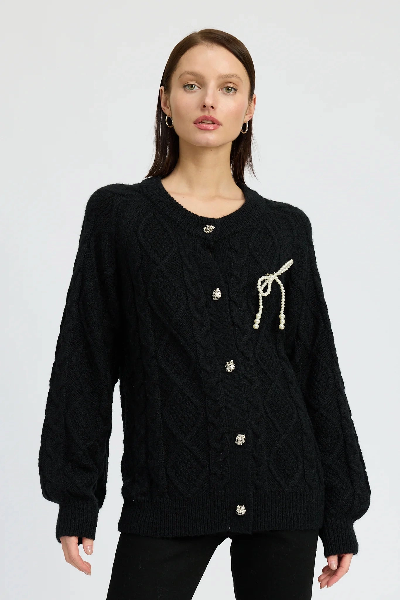 Blake Cardigan Layered Collar System Multi Pocket Configuration