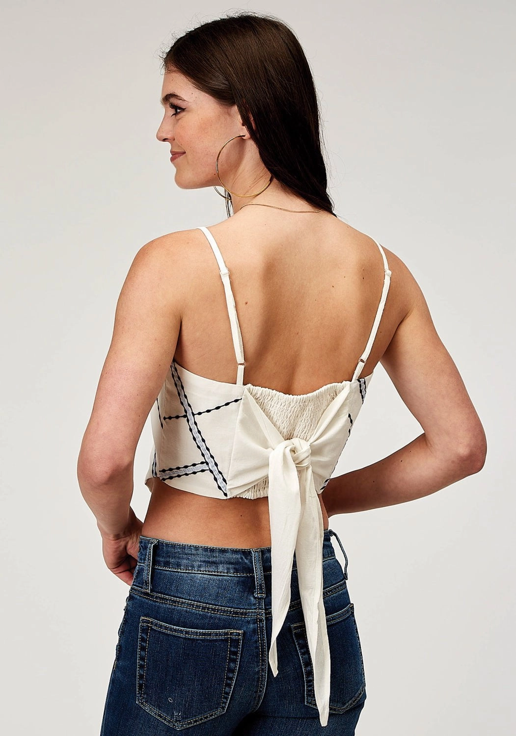 High-Quality Craftsmanship Microfiber Material Roper Womens Flex Bandana Cream Viscose S/L Tank Top