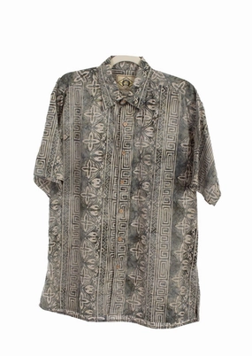 Scully Mens Special Batik Denim 100% Cotton S/S Shirt Daytime Look