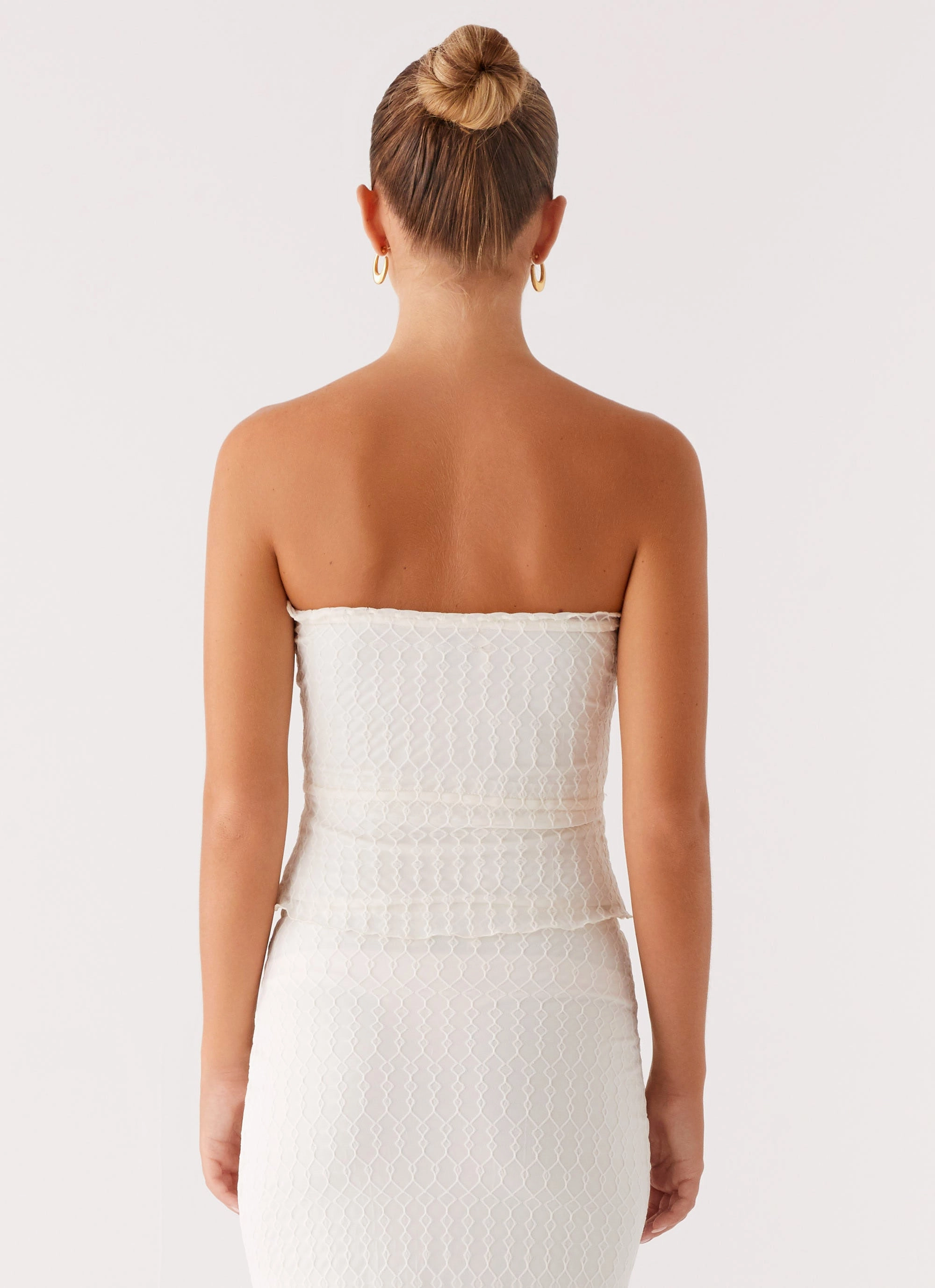 Blakely Tube Top - Ivory Quick Dry Fabric NeutralPalette