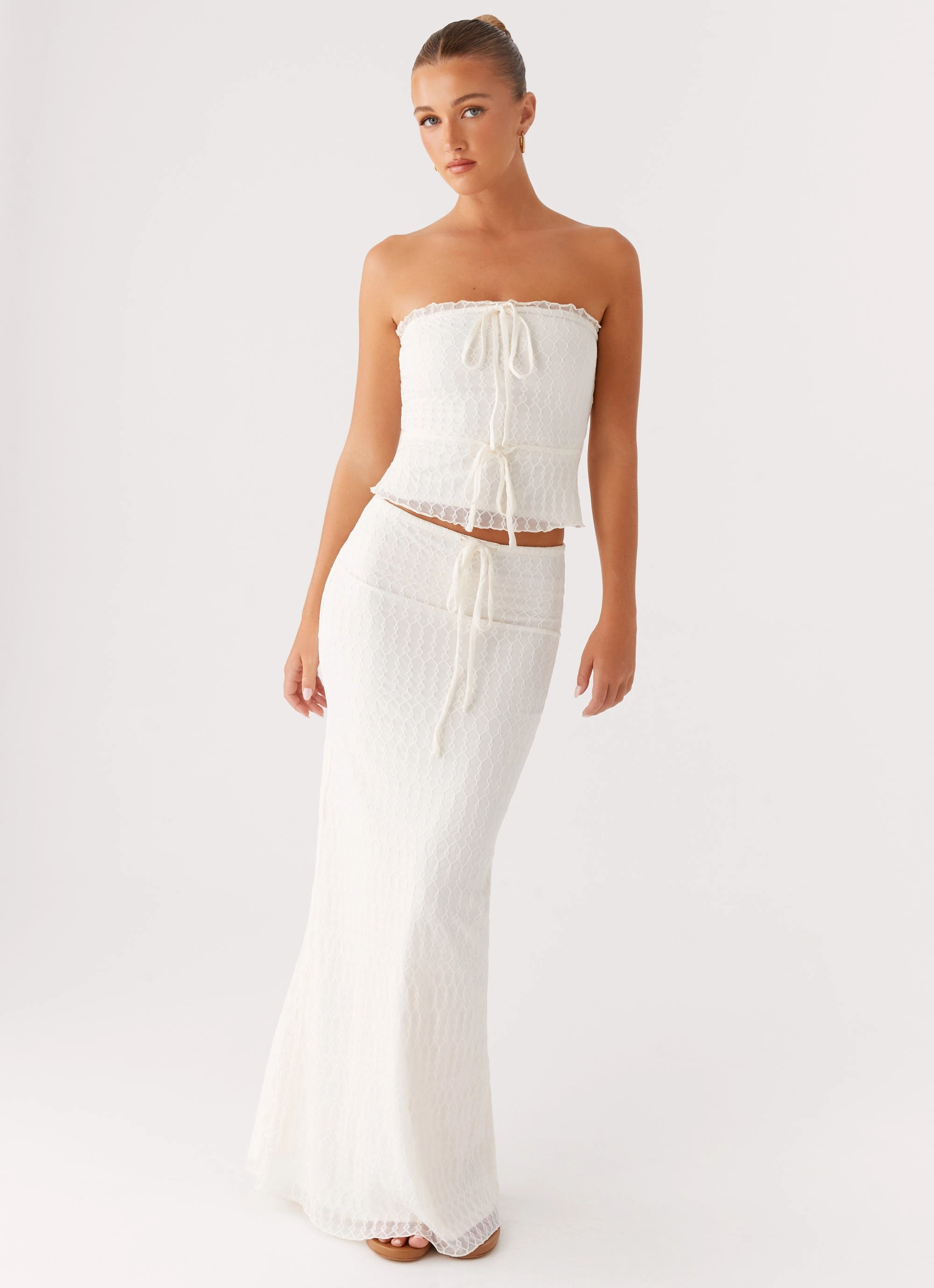 WaterResistant UV Protective Layer Blakely Tube Top - Ivory