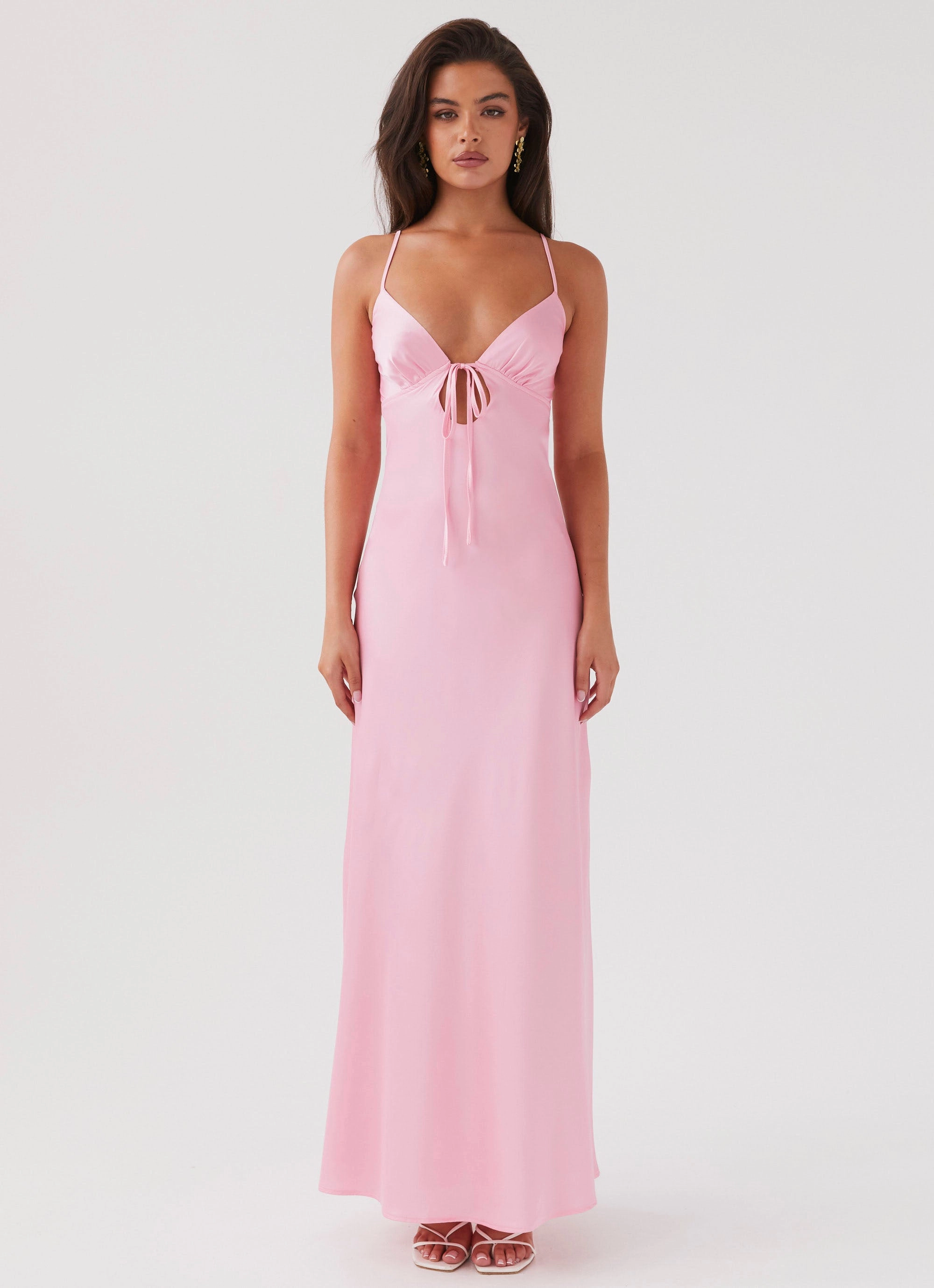 Flora Satin Maxi Dress - Candy Functional Style