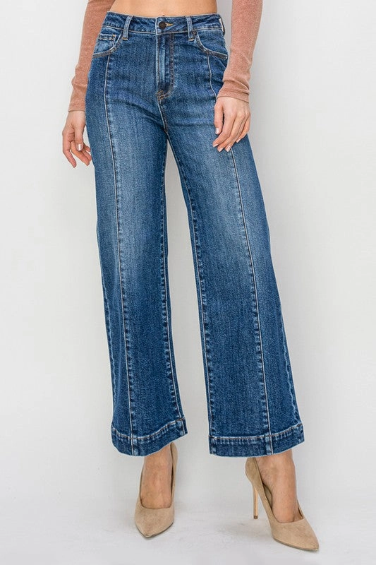 Morgan High Rise Ankle Wide Jeans Perfect for All Classic Look