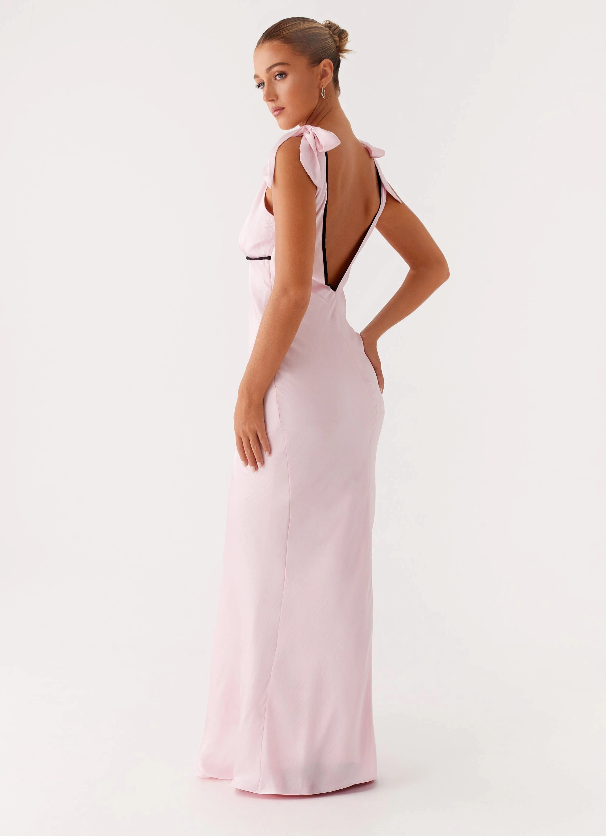 Romeo Maxi Dress - Pink Simple Shape Aura Glow