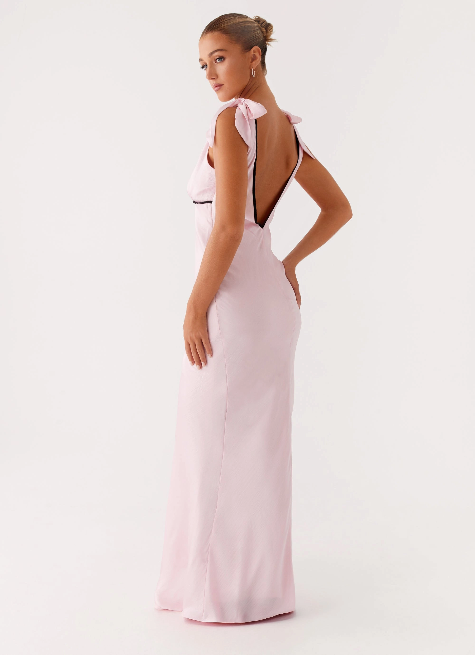 Sleek And Stylish Luxury Outerwear Romeo Maxi Dress - Pink