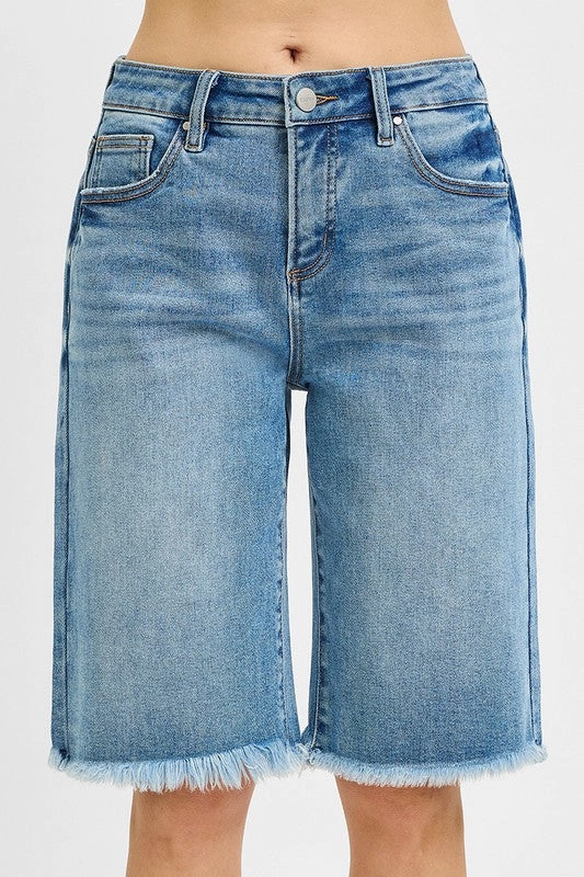 Leather shorts TINA TUMMY CONTROL MID RISE FIT BERMUDA S-XL