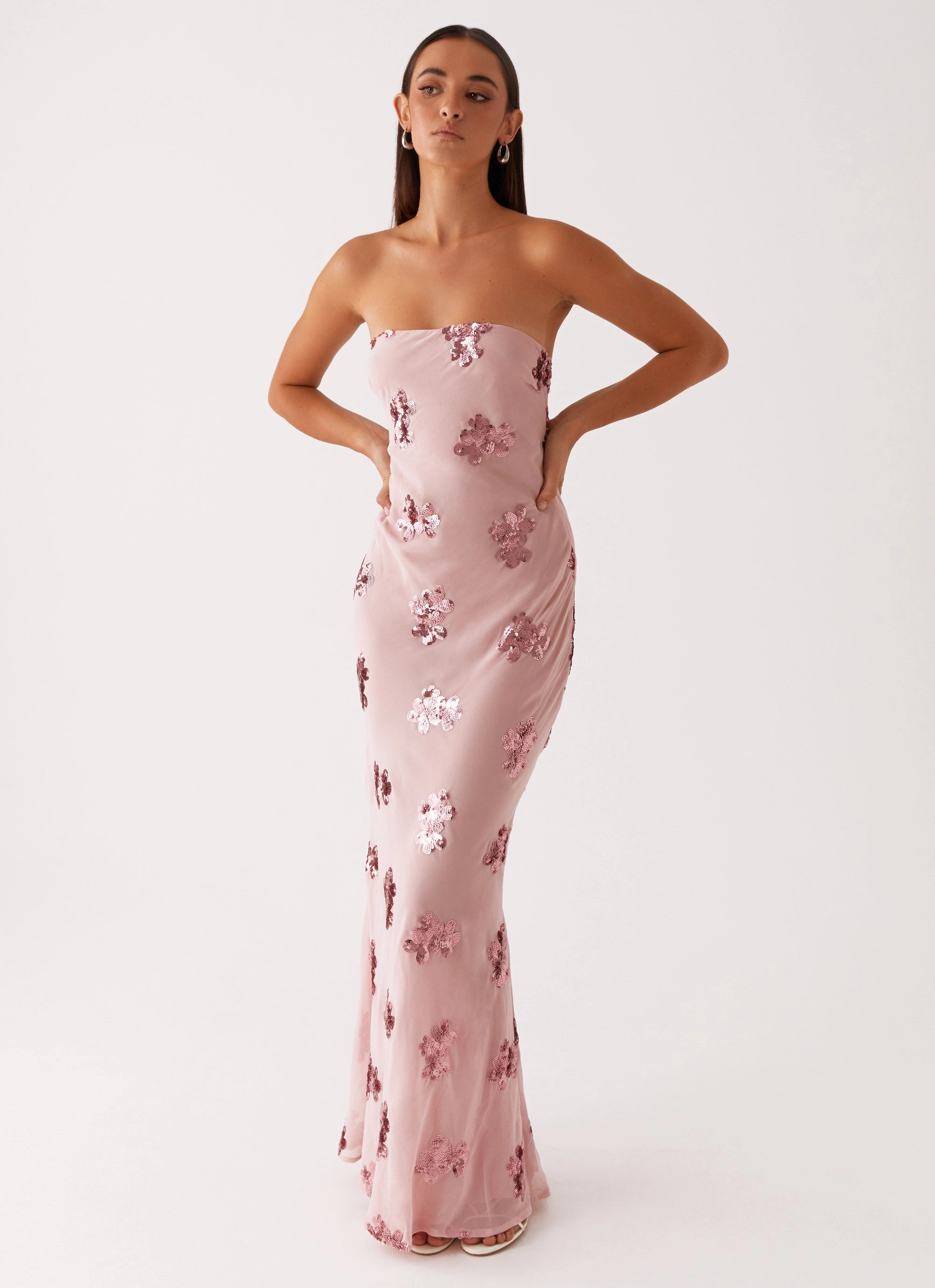 Sweet Escape Sequin Maxi Dress - Baby Pink Breezy Mood