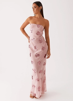 Chic Style Wear Sweet Escape Sequin Maxi Dress - Baby Pink