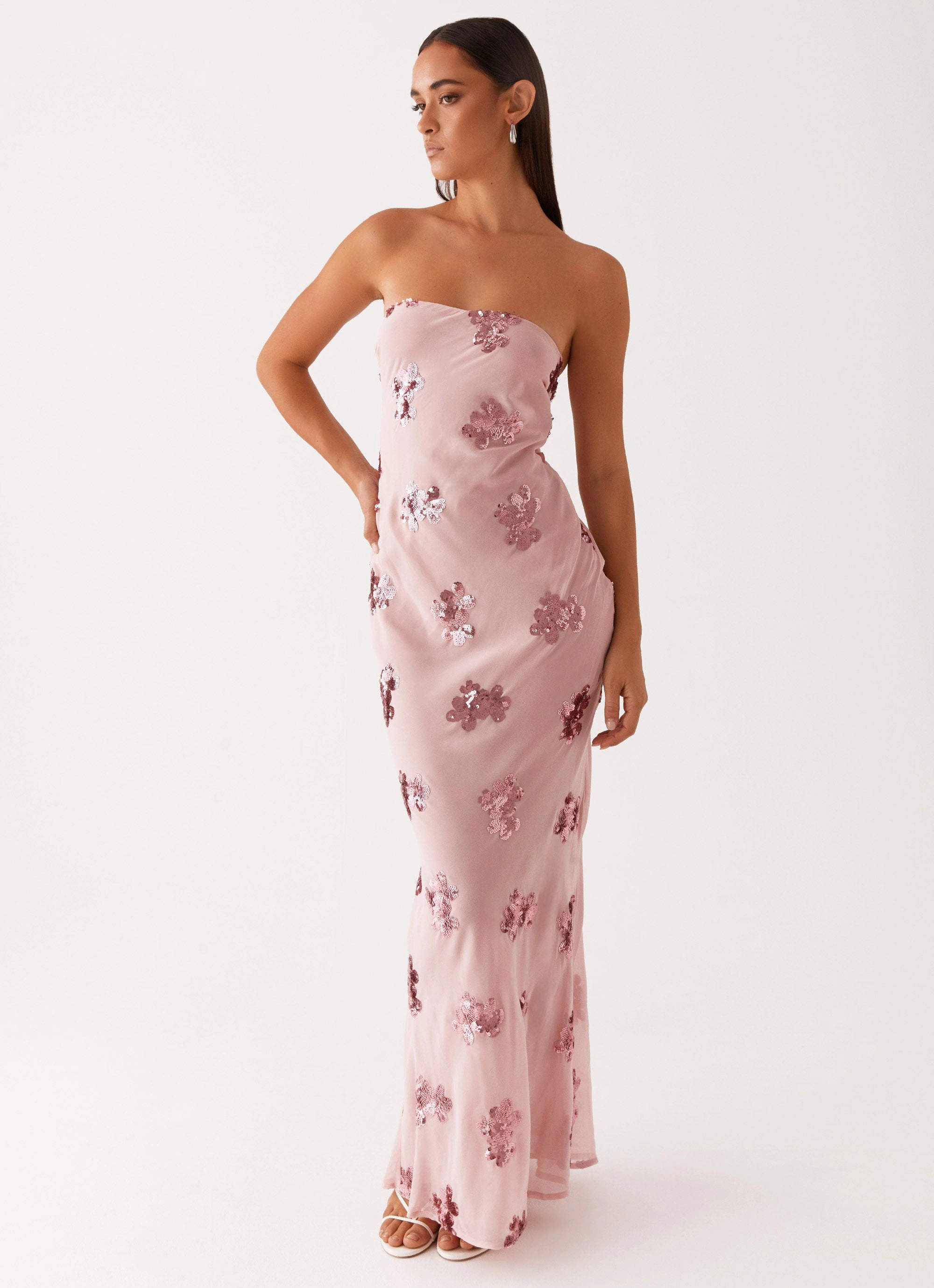 Sweet Escape Sequin Maxi Dress - Baby Pink Urban Fit Vibrant color