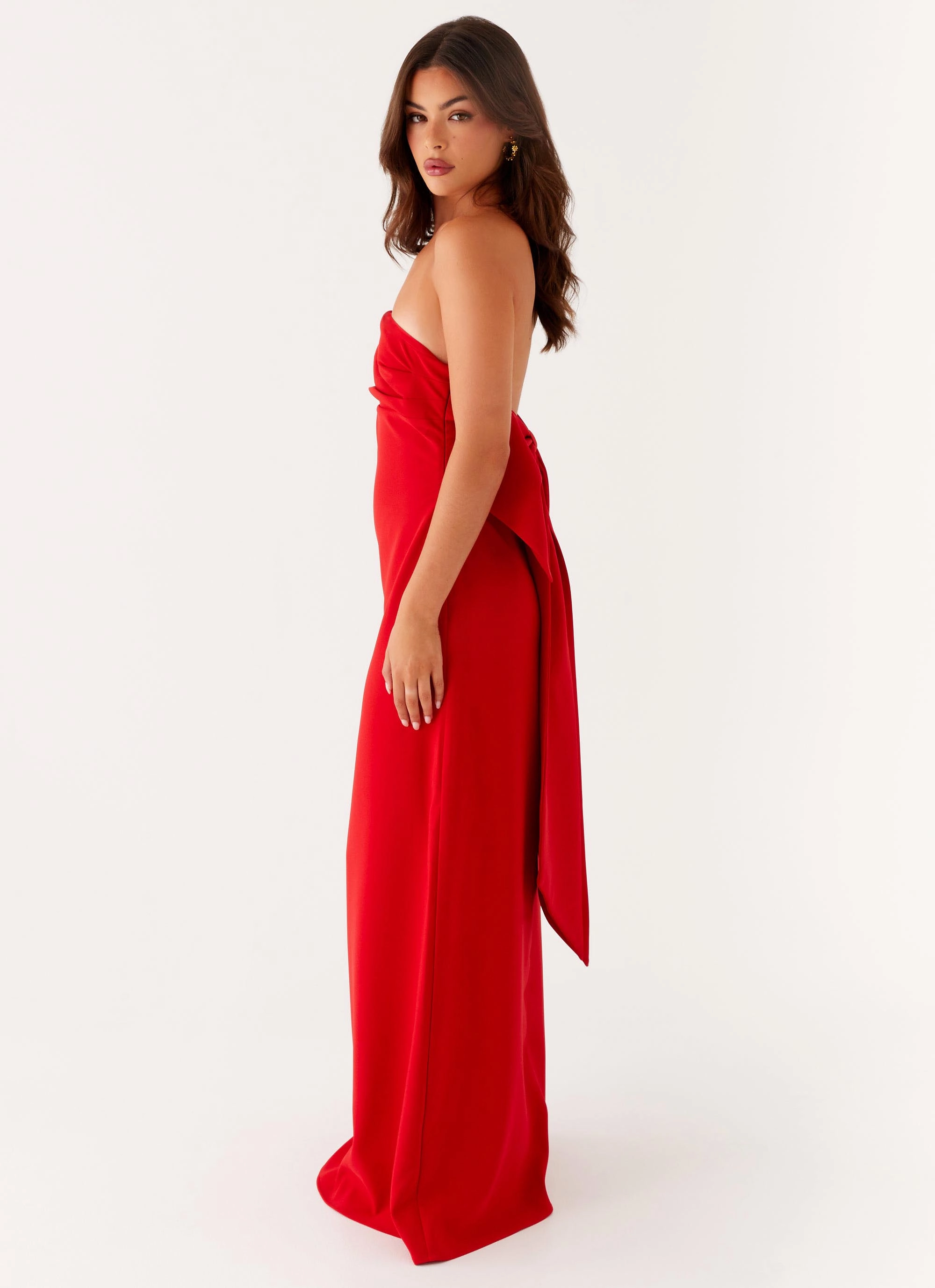 Stylish Layer Fashion Forward Outerwear Meredith Maxi Dress - Red