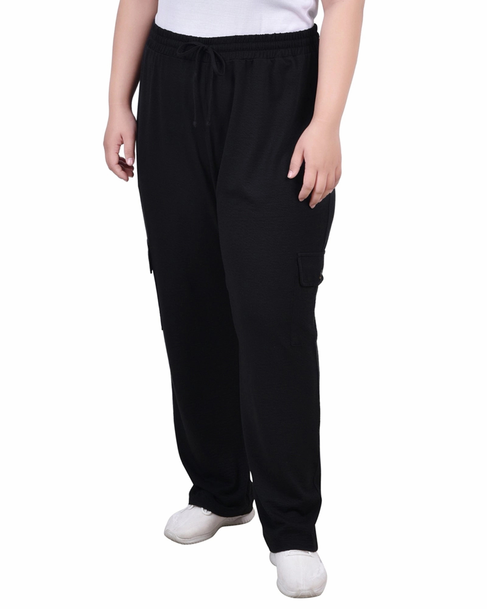 Plus Size Knit Gauze Pants NonSlipInnerGrip