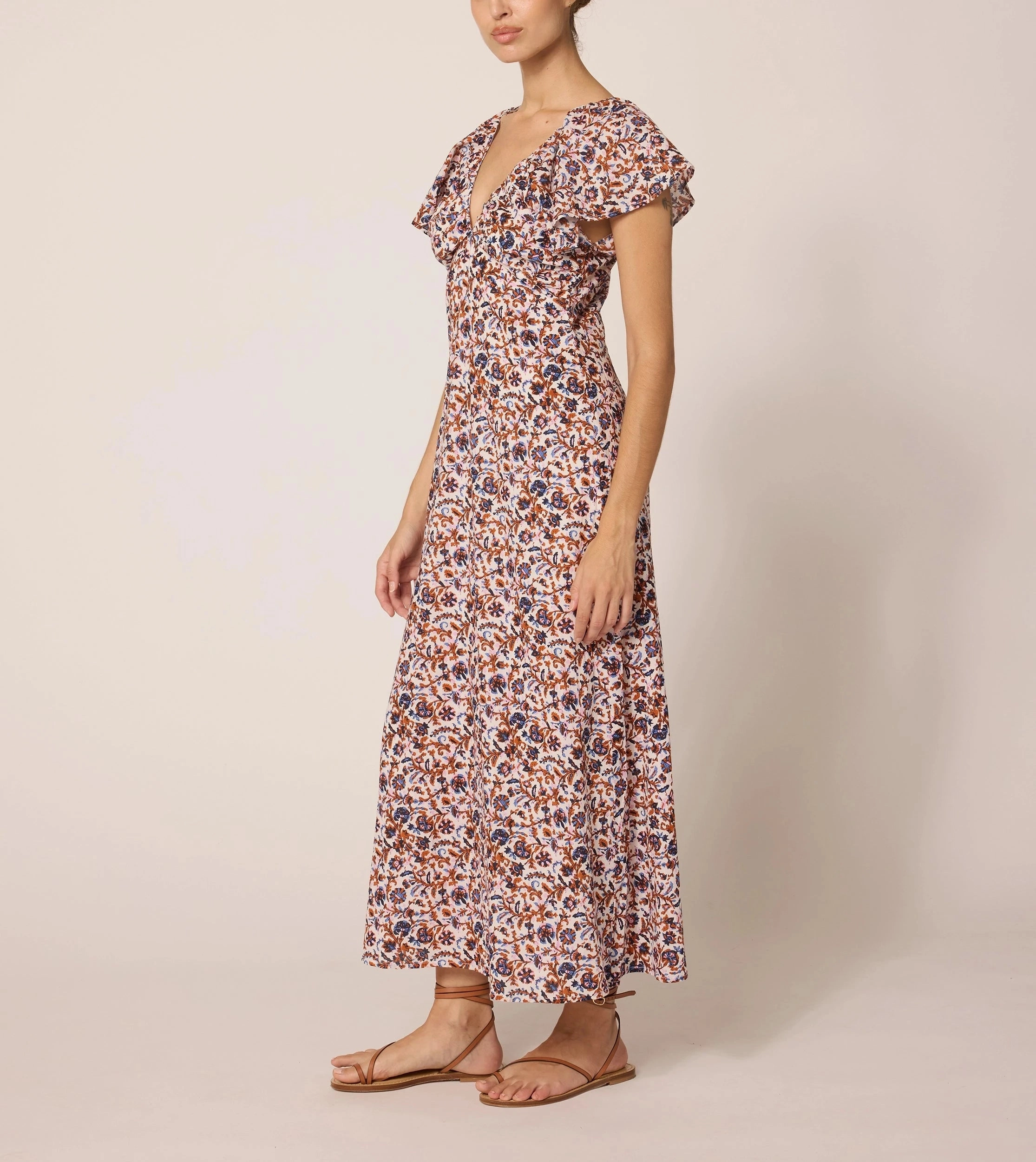 Vibrant pattern Briar Ankle Dress | Bellucci