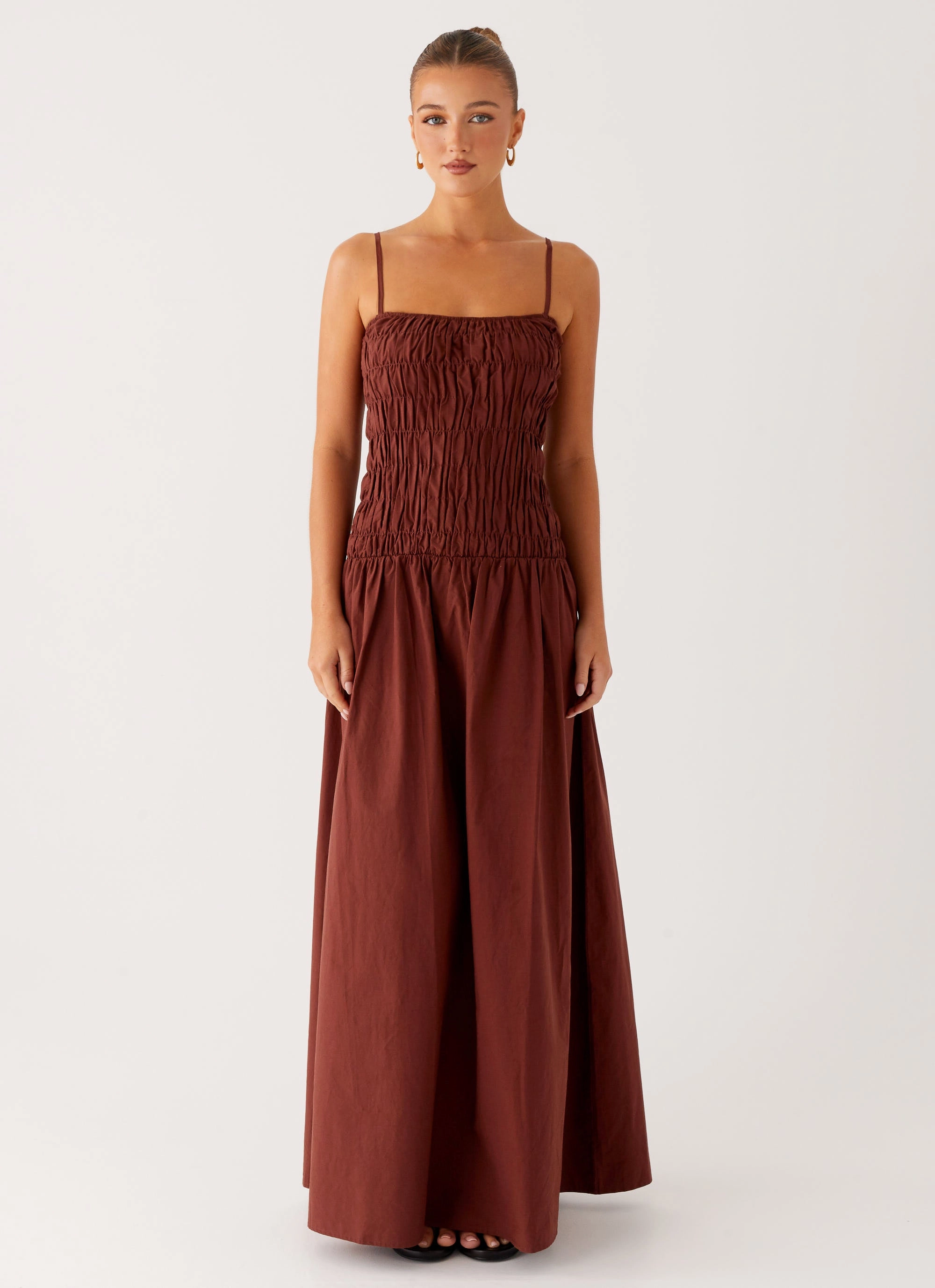 Tailored Fit Brooke Maxi Dress - Chocolate