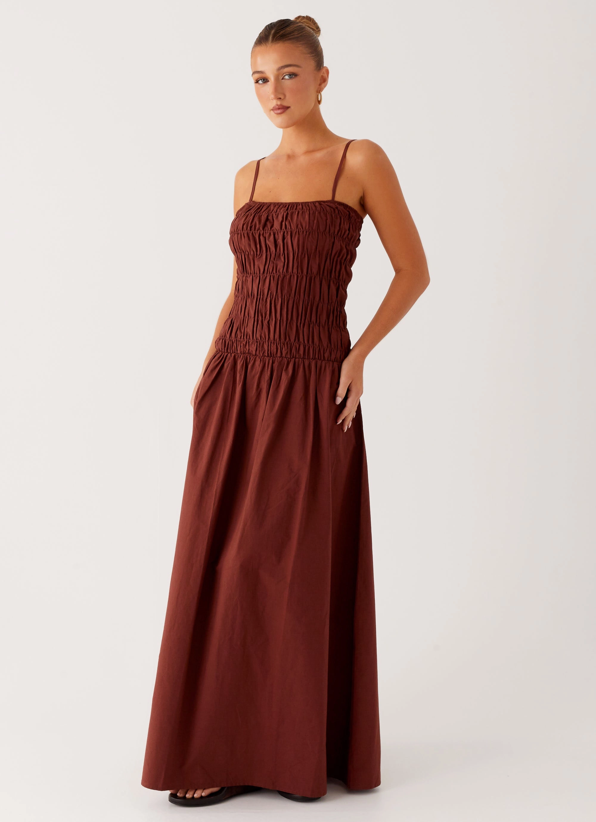 Brooke Maxi Dress - Chocolate Relaxed Wear