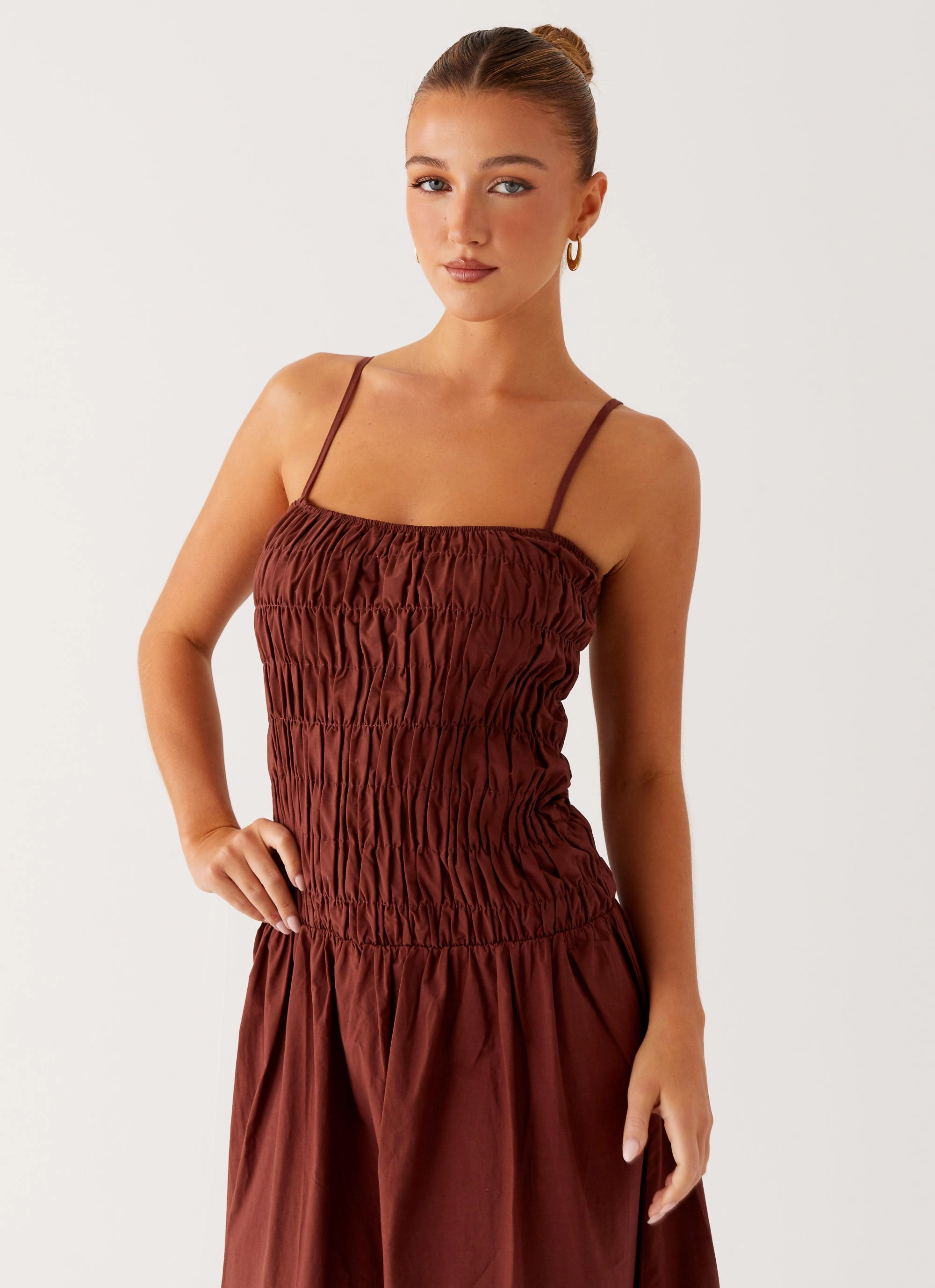 Brooke Maxi Dress - Chocolate Sporty-Look